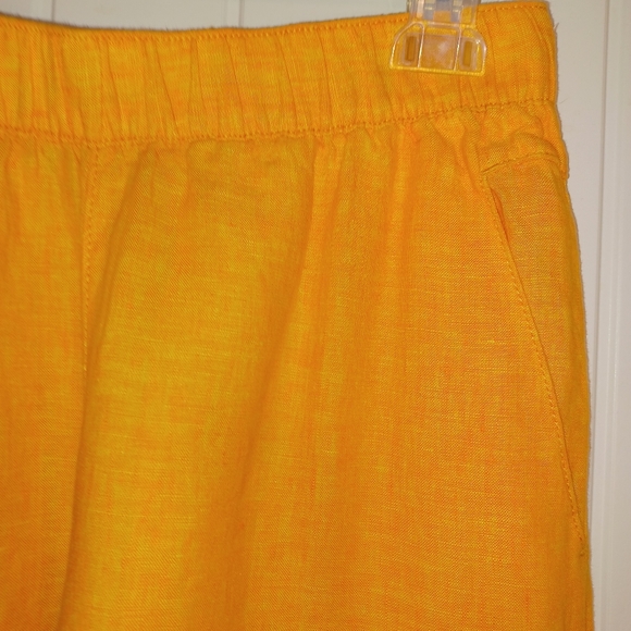 Cynthia Rowley Wide Leg Cropped Pants 100% Linen - Picture 5 of 9